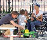 Ethan Hawke avec Uma Thurman et leurs enfants