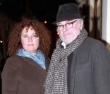 Valérie Mairesse et Christian Rauth lors de l\'hommage à Gérard Rinaldi au théâtre de La Michodière, à Paris, le 12 mars 2012<br />