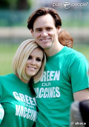 Jim Carrey et Jenny McCarthy à une marche écolo, le 4/06/08