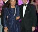 Alberto Repossi et sa femme. Le Bal de la Rose 2012, sous l'impulsion de la princesse Caroline de Monaco, présidente de la Fondation Princesse Grace, a mis la Salle des Etoiles du Sporting Club de Monaco à la mode folle, colorée et rock du Londres des années 1960, Swinging London, le 24 mars 2012.