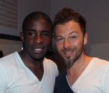 Rio Mavuba et Christophe Maé lors de l\'évènement Une Nuit à Makala, au Zénith de Lille le lundi 26 mars 2012