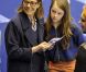 La princesse Alexandra de Hanovre, 12 ans, qui brille sur la glace et remportait en début de mois une compétition dans sa catégorie à Monaco, assistait le 27 mars 2012 aux championnats du monde de patinage artistique à Nice avec sa mère la princesse Caroline.