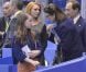 La princesse Alexandra de Hanovre, 12 ans, qui brille sur la glace et remportait en début de mois une compétition dans sa catégorie à Monaco, assistait le 27 mars 2012 aux championnats du monde de patinage artistique à Nice avec sa mère la princesse Caroline.