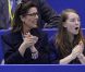 La princesse Alexandra de Hanovre, 12 ans, qui brille sur la glace et remportait en début de mois une compétition dans sa catégorie à Monaco, assistait le 27 mars 2012 aux championnats du monde de patinage artistique à Nice avec sa mère la princesse Caroline.