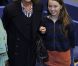 La princesse Alexandra de Hanovre, 12 ans, et la princesse Caroline, aux championnats du monde de patinage artistique à Nice le 27 mars 2012, ont rencontré la marraine de la compétition, Surya Bonaly, et Marina Anissina.