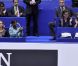 La princesse Alexandra de Hanovre, 12 ans, qui brille sur la glace et remportait en début de mois une compétition dans sa catégorie à Monaco, assistait le 27 mars 2012 aux championnats du monde de patinage artistique à Nice avec sa mère la princesse Caroline.