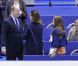 La princesse Alexandra de Hanovre, 12 ans, qui brille sur la glace et remportait en début de mois une compétition dans sa catégorie à Monaco, assistait le 27 mars 2012 aux championnats du monde de patinage artistique à Nice avec sa mère la princesse Caroline.