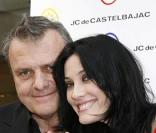 Mareva Galanter et son compagnon à l'inauguration d'une boutique Castelbajac à Londres, le 5/06/08