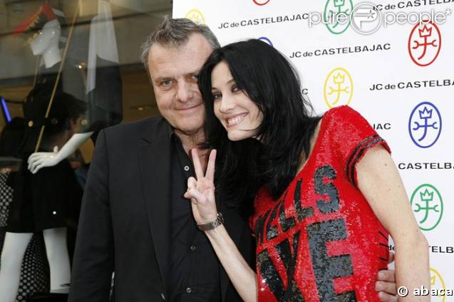 Mareva Galanter et son compagnon à l'inauguration d'une boutique Castelbajac à Londres, le 5/06/08
