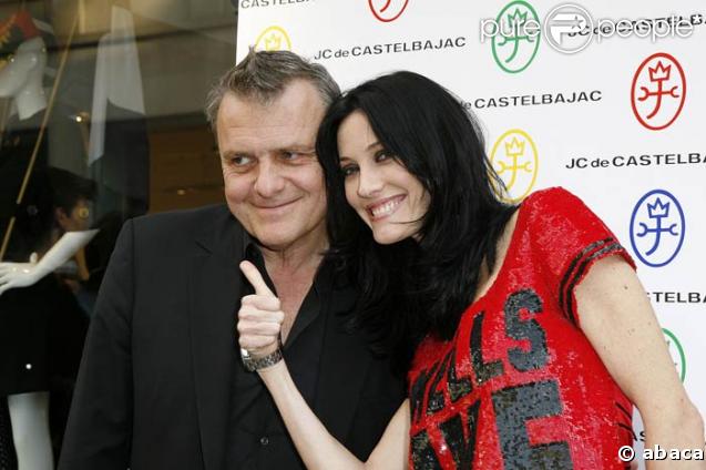 Mareva Galanter et Jean-Charles de Castelbajac à l'inauguration d'une de ses boutique à Londres