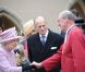 La reine Elizabeth II et son époux le duc d'Edimbourg lors du dimanche de Pâques à Windsor le 8 avril 2012