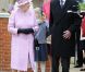 La reine Elizabeth II et son époux le duc d'Edimbourg lors du dimanche de Pâques à Windsor le 8 avril 2012