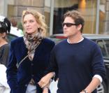 Uma Thurman et Arpad Busson en octobre 2011 à Paris