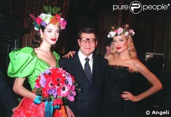 Yves Saint Laurent et Karen Mulder