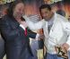 Smaïn et Jean-Marc Minéo à l'avant-première de  Bangkok Renaisance  à Paris, le 10 mai 2012.