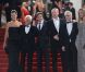 Sean Penn et Petra Nemcova (dr.) avec Giorgio Armani (g.) et Paul Haggis au Festival de Cannes 2012, vendredi 18 mai.