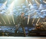 Le Taulier Johnny Hallyday en concert à Montpellier, le 14 mai 2012.