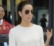 Eva Longoria arrive à Londres, le 29 mai 2012