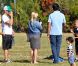  Ryan Phillippe, Reese Witherspoon son mari Jim Toth, et ses enfants Ava et Deacon à Brentwood, Los Angeles, le 1er juin 2012. 