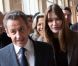  Nicolas Sarkozy et son épouse Carla Bruni-Sarkozy, main dans la main, sont allés voter au lycée Jean de la Fontaine dans le 16e arrondissement de Paris le 10 juin 2012 