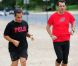 Nicolas Sarkozy fait un footing avenue Foch à Paris le 8 juin 2012
