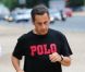 Nicolas Sarkozy fait un footing avenue Foch à Paris le 8 juin 2012