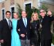 La princesse Charlene et le prince Albert de Monaco avec des stars de  New York : Unité Spéciale  (Danny Pino, Kelli Giddish, Richard Belzer) lors d'un cocktail en marge du 52e Festival international de télévision de Monte-Carlo, le 13 juin 2012.