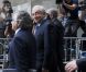 Anne Sinclair et Dominique Strauss-Kahn quittent le tribunal de Mahattan à New York, le 23 août 2011.