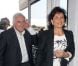 Anne Sinclair et Dominique Strauss-Kahn à l'aéroport de New York pour le grand retour à Paris, le 3 septembre 2011.