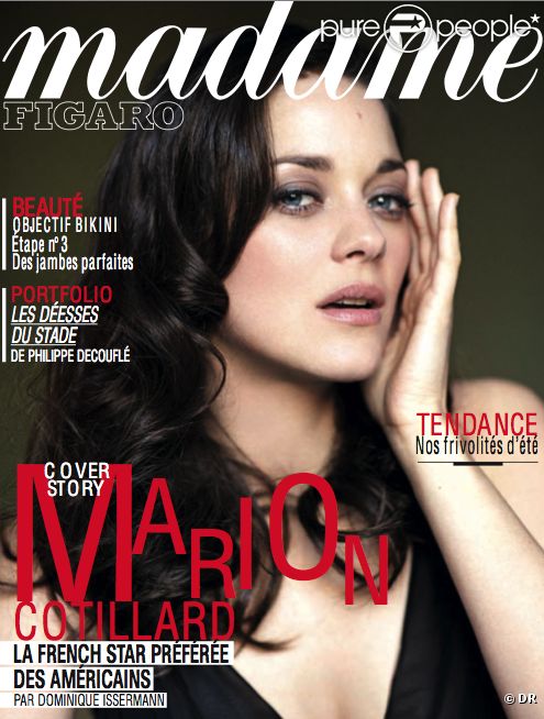 Marion Cotillard en couverture de Madame Figaro (édition du 6 juillet 2012)