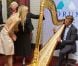 La harpe, un instrument nouveau pour la princesse ? La princesse Maxima des Pays-Bas assistait le 4 juillet 2012 à Amsterdam au concert annuel du Royal Concertgebouw Orchestra, dont elle est la marraine.