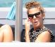 Bianca Brandolini d'Adda sur un yacht à Taormina, le 9 juillet 2012.