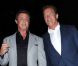 Sylvester Satallone et Arnold Schwarzenegger le 12 juillet 2012 pour la promotion d' Expendables 2 : Unité Spéciale  à San Diego lors du Comic-Con