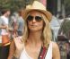 Heidi Klum en compagnie de ses parents Erna et Gunther ainsi que de ses quatre enfants, Leni, Henry, Johan et Lou à New York, le 14 juillet 2012