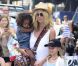Heidi Klum en compagnie de ses quatre enfants, Leni, Henry, Johan et Lou à New York, le 14 juillet 2012