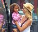Heidi Klum en compagnie de ses quatre enfants, Leni, Henry, Johan et Lou à New York, le 14 juillet 2012