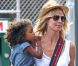 Heidi Klum en compagnie de ses quatre enfants, Leni, Henry, Johan et Lou à New York, le 14 juillet 2012