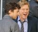 Robert Redford et Shia LaBeouf sur le tournage de  The Company You Keep  en novembre 2011 à Vancouver, Canade.