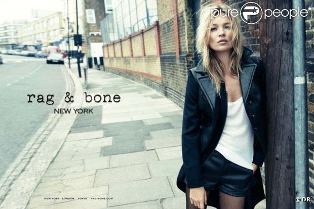 Kate Moss photographiée par Craig McDean pour la campagne automne-hiver 2013 de Rag &amp; Bone.