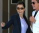 Jessica Biel, souriante, quitte l'hôtel Four Seasons à Beverly Hills. Le 24 juillet 2012.