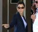 Jessica Biel, souriante, quitte l'hôtel Four Seasons à Beverly Hills. Le 24 juillet 2012.