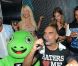 Christian Audigier, sa compagne Nathalie Sorensen et l'animatrice et playmate Victoria Silvstedt, au VIP Room de St-Tropez, le vendredi 27 juillet 2012.