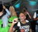 Christian Audigier, sa compagne Nathalie Sorensen et l'animatrice et playmate Victoria Silvstedt, au VIP Room de St-Tropez, le vendredi 27 juillet 2012.
