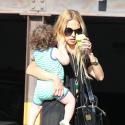 Rachel Zoe, câline avec son fils Skyler avant son show attendu à la Fashion Week