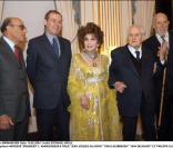 Gina Lollobrigida et Jean Delannoy, entourés de J.-J. Aillagon, Philippe Clay