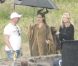 Angelina Jolie porte ses cornes sur le tournage de  Maleficent  en juin 2012 en Angleterre.