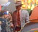 Ryan Gosling tourne de nouvelles scènes de  Gangster Squad  à Los Angeles, le 21 août 2012. Le studio a décidé de retirer une scène de fusillade dans un cinéma après la tuerie Colorado, survenue pendant une avant-première de  The Dark Knight Rises. 