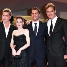 Ray Liotta, Winona Ryder, le réalisateur Ariel Vromen et Michael Shannon lors de la présentation de <em>The Iceman</em> à la Mostra de Venise, le 30 août 2012.
