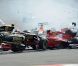 Romain Grosjean a provoqué un spectaculaire accident au départ du Grand Prix de Belgique à Spa-Francorchamps le 2 septembre 2012, mettant hors course Fernando Alonso et Lewis Hamilton