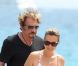 Johnny Hallyday et Laeticia à Saint-Tropez le 20 juillet 2012.
